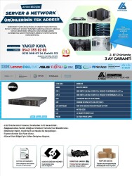 2.EL DELL R710 Xeon X5675 2X CPU 128 GB DDR3 3X 900GB 2,5 inç SAS 10K 2.EL SERVER CTO DELL R710 8X 2,5 inç HDD BAY 2X 870W POWER - 2