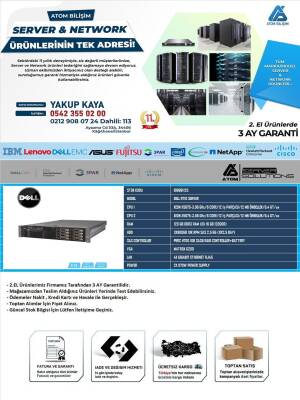 2.EL DELL R710 Xeon X5675 2X CPU 128 GB DDR3 3X 900GB 2,5 inç SAS 10K 2.EL SERVER CTO DELL R710 8X 2,5 inç HDD BAY 2X 870W POWER - 2