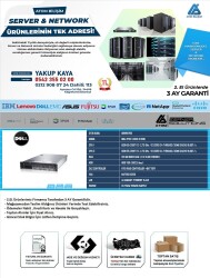 2.EL DELL R720 16X2,5 By XEON E5 E5-2697 V2 2X CPU 8x16gb 12800r 128gb ddr3 HDD Yok 8x 2.5