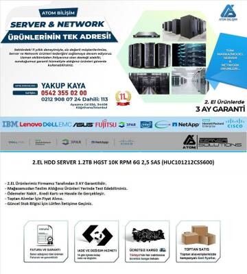 2.EL HDD SERVER 1.2TB HGST 10K RPM 6G 2,5 inç SAS HUC101212CSS600 - 2