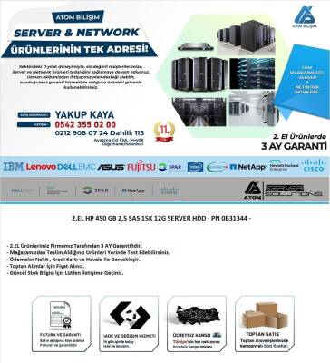 2.EL HDD SERVER 450GB HP 15K RPM 2,5 inç SAS DISK - 2