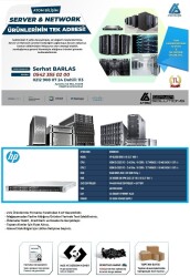 2.EL HP DL360 GEN9 XEON E5-2620 V3 2X CPU 64 GB DDR4 3X 900GB 2,5 inç SAS 10K P440AR + BATTERY 2X 800W POWER - 2