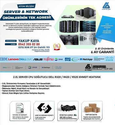 2.EL SERVER CPU SOĞUTUCU DELL R320 / R420 / R520 XHMDT HEATSINK - 2
