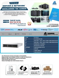 2,EL SERVER HP DL380 GEN9 2699V4 X2CPU 256GB RAM 16X16GB 2666V 8X2,5 BY HDD YOK P440AR RAİD+BATARYA 2X500W POWER SUPPLY - 2