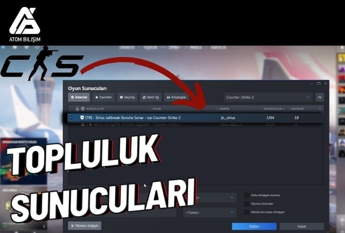 CS2 Topluluk Sunucularına Nasıl Girilir?