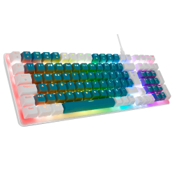 Acer eMachines EAK100 Beyaz-Yeşil RGB %96 Red Switch Kablolu Mekanik Oyuncu Klavyesi - Acer