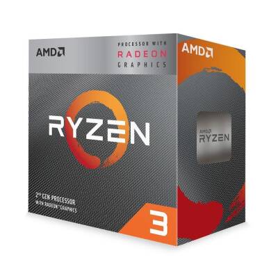 AMD Ryzen 3 3200G 3.60Ghz 4Mb 4 Çekirdek AM4 3.Gen Fansız Tray İşlemci - 1