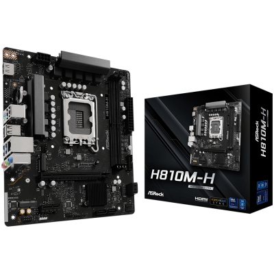 Asrock H810m-h 6400mhz DDR5 Soket 1851 M.2 Usb 3.2 Hdmı mATX Anakart - 1