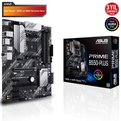 Asus Prime B550 Plus ARGB M.2 ATX DDR4 AM4 Anakart - 1