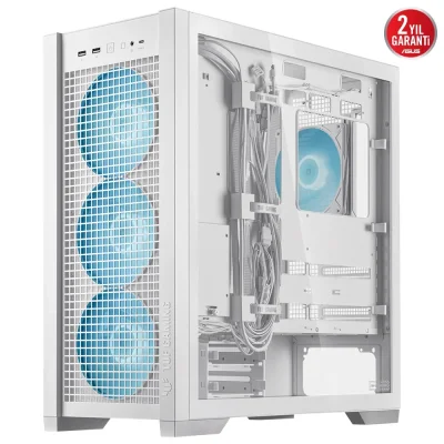 Asus TUF Gaming GT302 ARGB Temperli Cam Beyaz E-ATX Mid Tower Kasa - 4