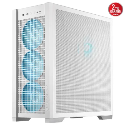 Asus TUF Gaming GT302 ARGB Temperli Cam Beyaz E-ATX Mid Tower Kasa - 3