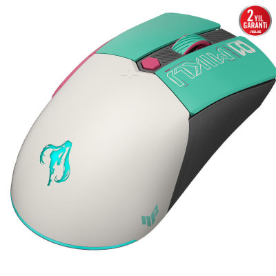 Asus TUF Gaming Mini Hatsune Miku Edition Şarjlı Optik Kablolu/Kablosuz Oyuncu Mouse - 2