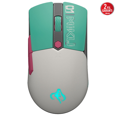 Asus TUF Gaming Mini Hatsune Miku Edition Şarjlı Optik Kablolu/Kablosuz Oyuncu Mouse - 1