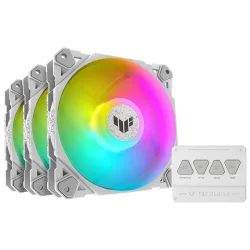Asus TUF Gaming TF120 ARGB Beyaz 120mm 3'lü Set Kasa Fanı - 2