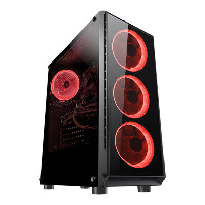 Babylon Wizard 192-7 4x Red Fan USB 3.0 400W ATX Gaming Bilgisayar Kasası - 1