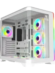 Dark Rage 7x12cm Fan RGB Kumandalı Beyaz Kasa 750w 80+ PSU - 1