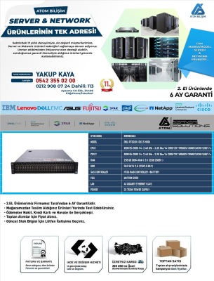 DELL R730 XD XEON E5-2680 V4 2X CPU 8X32GB 2666V 256GB DDR4 RAM HDD YOK 25X 2,5