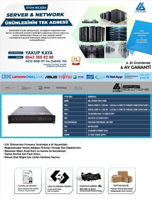 DELL R730 XD XEON E5-2690 V4 2X CPU 8X16GB 2133P 128gb ddr4 ram HDD YOK 25X 2,5