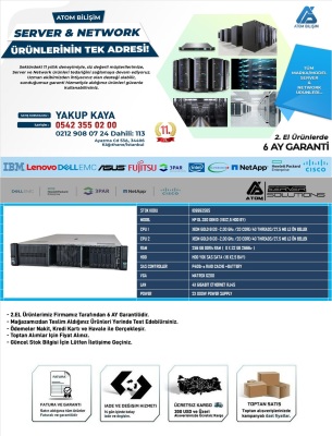 DL380 GEN10 XEON 6138 GOLD 2X CPU 8X32GB 2666V 256GB DDR4 RAM HDD YOK 16X 2,5