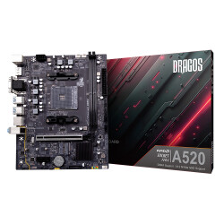 Dragos A520 D4 Sata,M2 Ddr4 4600MHz Usb 3.2 Hdmi Dp Ses G.Lan AM4 mATX Anakart - 1