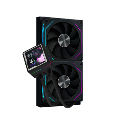Dragos AquaForge 240 Intel-AMD 240MM LCD Ekranlı ARGB Siyah Sıvı Soğutucu - 3