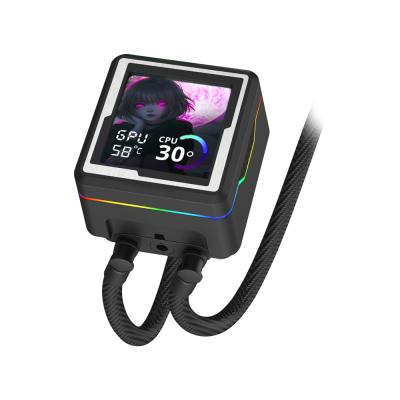 Dragos AquaForge 360 Intel-AMD 360MM LCD Ekranlı ARGB Siyah Sıvı Soğutucu - 4