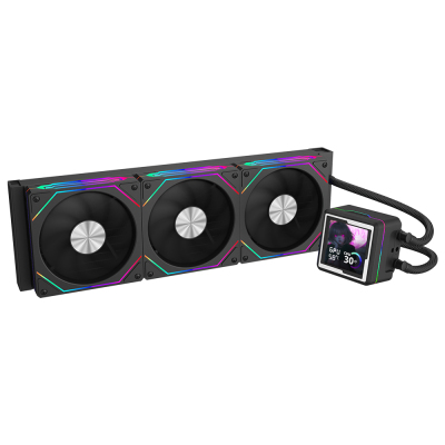 Dragos AquaForge 360 Intel-AMD 360MM LCD Ekranlı ARGB Siyah Sıvı Soğutucu - 2