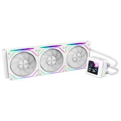 Dragos AquaForge 360 Intel-AMD 360MM LCD Ekranlı ARGB Beyaz Sıvı Soğutucu - 2