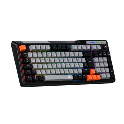 Dragos ColorPulse Siyah Gri Red Switch Hotswap Şarjlı USB Wireless Bluetooth Full RGB Oyuncu Mekanik Klavyesi - Dragos (2)