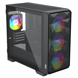 Dragos Diamond 4x ARGB Fan USB 3.0 600W 80+ Plus Mesh Tempered Glass mATX Oyuncu Bilgisayar Kasası - 2