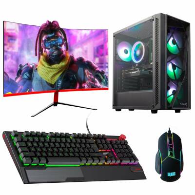 Dragos DRx2336 Ryzen 7 5700X 32GB Ram 512GB M.2 NVMe SSD 12GB RTX3060 23.6 inç Curved Oyun Bilgisayarı - 1