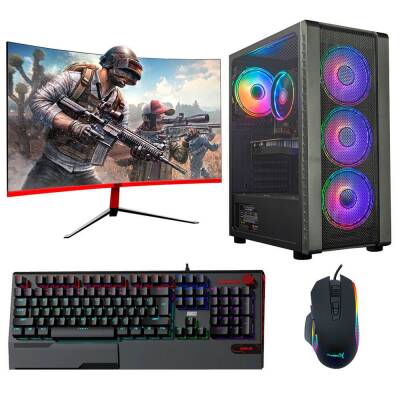 Dragos DRx2782 i5 10400F 16GB Ram 512GB NVMe SSD 6GB GTX1660 SUPER 27 inç 165Hz Curved Oyun Hazır Sistem - 1