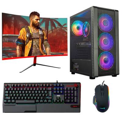 Dragos DRx2846 Ryzen 5 3600 16GB 512GB NVMe SSD 6GB GTX1660 SUPER 27 inç 165Hz Curved Oyun Hazır Sistem - 1