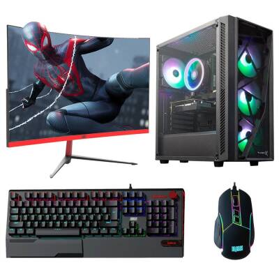 Dragos DRx2852 Ryzen 5 5500 16GB 512GB NVMe SSD 6GB GTX1660 SUPER 27 inç 165Hz Curved Oyun Bilgisayarı - 1