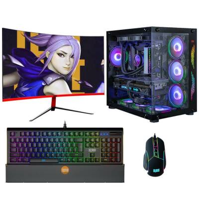Dragos DRx3843 Ryzen 7 5700X 16GB Ram 512GB M.2 NVMe 6GB GTX1660Ti 27 inç 165Hz Curved Oyun Hazır Sistem - 1
