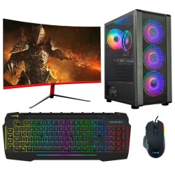 Dragos DRx3889 i5 10400F 16GB Ram 512GB M.2 NVMe SSD 6GB GTX1660Ti 27 inç 165Hz Curved Oyun Hazır Sistem - 1