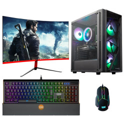 Dragos DRx4266 Ryzen 7 5700X 16GB Ram 512GB M.2 NVMe SSD 6GB GTX1660Ti Ekran Kartı 27 inç 165Hz Curved Monitör Oyun Hazır Sistem - 1