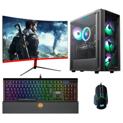 Dragos DRx4266 Ryzen 7 5700X 16GB Ram 512GB M.2 NVMe SSD 6GB GTX1660Ti Ekran Kartı 27 inç 165Hz Curved Monitör Oyun Hazır Sistem - 1