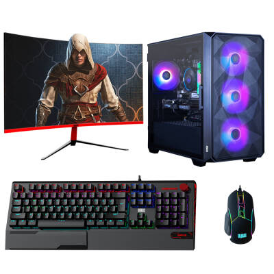 Turbox Tx4176 i5 10400F 16GB Ram 512GB NVMe 8GB RX580 256Bit 23.6 inç Curved 165Hz Oyun Hazır Sistem - 1