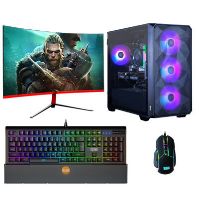 Turbox Tx4206 Ryzen 5 5500 16GB Ram 1TB NVMe SSD 8GB RX580 256Bit 23.6 inç 165Hz Curved Oyun Hazır Sistem - 1