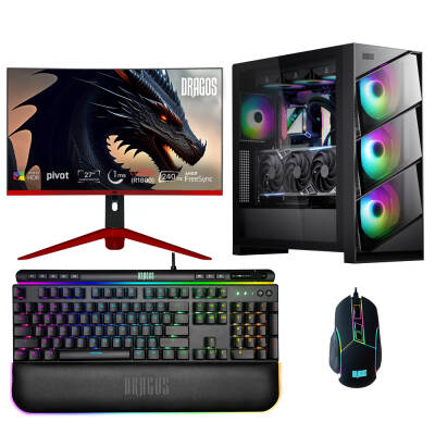 Dragos DRx5928 i7 13700K 64GB DDR5 Ram 1TB M.2 NVMe SSD 24GB RTX4090 27 İnç 240Hz Curved Masaüstü Oyun Hazır Sistem - 1