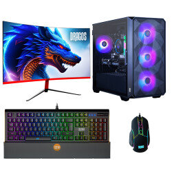 Dragos DRx6010 i7 13700F 32GB Ram 512GB M.2 NVMe SSD 8GB RTX4060Ti 27 İnç 165Hz Curved Oyun Hazır Sistem - 1