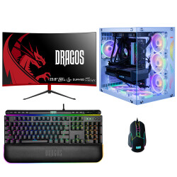 Dragos DRx6169 i7 13700F 16GB Ram 1TB M.2 NVMe SSD 8GB RTX4060Ti 23.6 İnç 165Hz Curved Oyun Hazır Sistem - 1