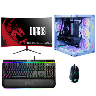 Dragos DRx6169 i7 13700F 16GB Ram 1TB M.2 NVMe SSD 8GB RTX4060Ti 23.6 İnç 165Hz Curved Oyun Hazır Sistem - 1