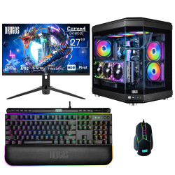 Dragos DRx6502 i7 14700KF 64GB DDR5 Ram 2TB NVMe 4.0 SSD 16GB RTX4080 Ekran Kartı 27 İnç 240Hz Curved Monitör Oyun Hazır Sistem - 1