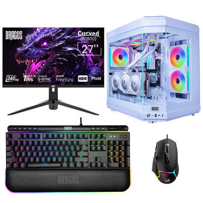 Dragos DRx6711 i5 14600KF 32GB DDR5 Ram 2TB NVMe 4.0 SSD 16GB RTX4080 Super 27 İnç 240Hz Curved Monitör Oyun Hazır Sistem - 1