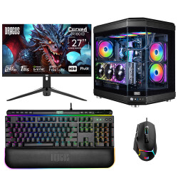 Dragos DRx6715 i7 14700KF 32GB DDR5 Ram 2TB NVMe 4.0 SSD 16GB RTX4080 Super 27 İnç 240Hz Curved Monitör Oyun Hazır Sistem - 1