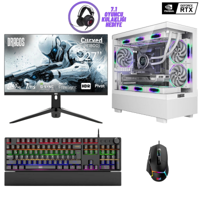Dragos DRx7151 Ryzen 7 7700 32GB DDR5 Ram 1TB NVMe 16GB RTX4060Ti 27 İnç 240Hz Curved Oem Paket - 1