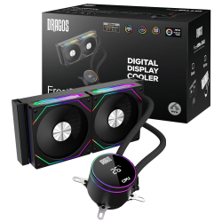 Dragos FrostBite 240 Intel-AMD 240MM Isı Göstergeli ARGB Siyah Sıvı Soğutucu - 1