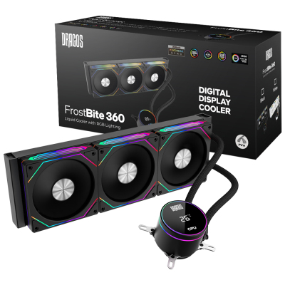 Dragos FrostBite 360 Intel-AMD 360MM Isı Göstergeli ARGB Siyah Sıvı Soğutucu - 1